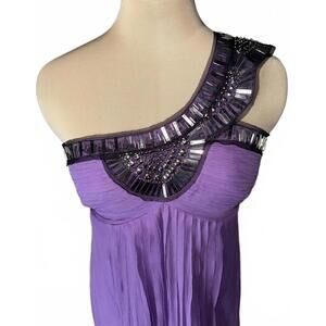 BCBGMAXAZRIA One-Shoulder Silk Dress Sz 6/8  – Cocktail, Wedding, Party, Prom